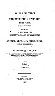 Cover of: A brief retrospect of the eighteenth century. by Miller, Samuel