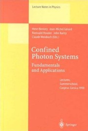 Cover of: Confined photon systems by Henri Benisty ... [et al.] eds.