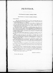 Cover of: Petition of Robert F. Gourlay, presented, 18th May 1846