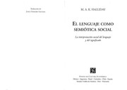 Cover of: El languaje como semio tica social: la interpretacio n social de lenguaje y del signifcado