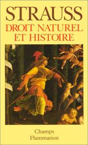 Cover of: Droit naturel et histoire