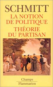 Cover of: La notion de politique