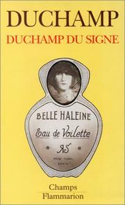 Cover of: Duchamp Du Signe by Marcel Duchamp
