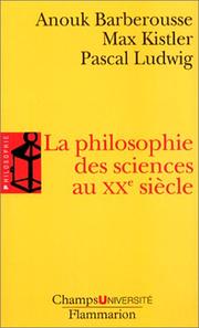 Cover of: La philosophie des sciences au XXe siècle by Anouk Barberousse, Max Kisler