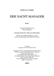 Cover of: Der Nacht-Manager by John le Carré
