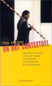 Cover of: Un art contextuel