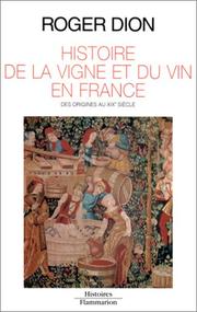 Cover of: Histoire de la vigne et du vin en France, des origines au XIXe siècle