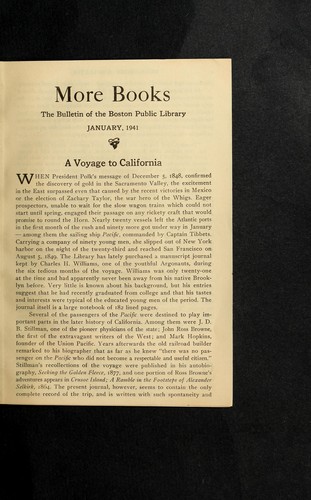 Journal of a voyage to San Francisco on the good ship Pacific, Capt. Tibbets by Williams, Charles H. (Attorney