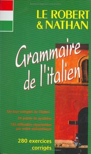 Cover of: Le Robert & Nathan grammaire de l'italien