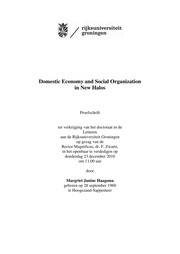Cover of: Domestic economy and social organization in New Halos