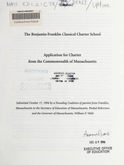 Cover of: 1994 charter school applications by Massachusetts. Executive Office of Education