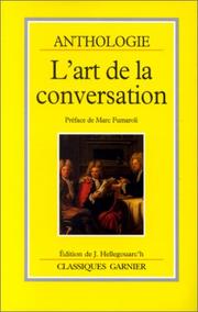 Cover of: L' art de la conversation: anthologie