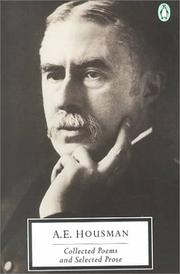 Cover of: Collected Poems and Selected Prose (Twentieth Century Classics) by A. E. Housman