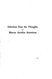 Cover of: Marcus Aurelius' Golden Book: Selections