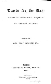 Cover of: Tracts for the day: essays on theological subjects: Volume 2