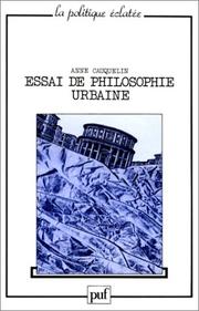 Cover of: Essai de philosophie urbaine