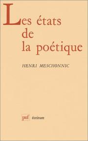 Les états de la poétique by Henri Meschonnic