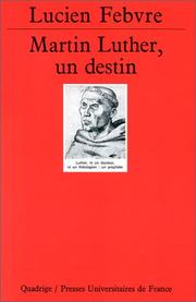 Cover of: Martin Luther : Un destin