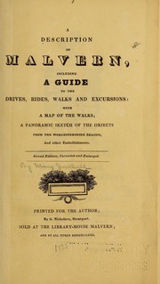 Cover of: A description of Malvern, including a guide to the drives, rides, walks and excursions ... by Mary Southall