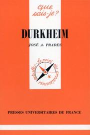 Cover of: Durkheim