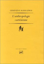 Cover of: L'anthropologie cartésienne