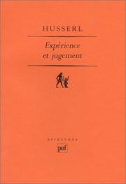 Cover of: Expérience et jugement