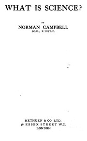 Cover of: What is science? by Norman Robert Campbell