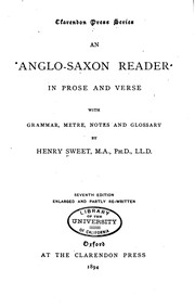 Cover of: An Anglo-Saxon reader in prose and verse by Henry Sweet