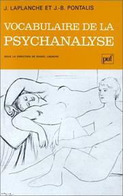 Cover of: Vocabulaire de la Psychanalyse