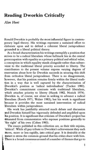Cover of: Reading Dworkin critically