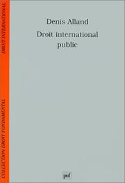 Cover of: Droit international public