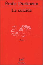 Cover of: Le suicide: étude de sociologie.