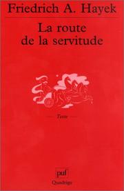 Cover of: La route de la servitude
