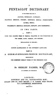 Cover of: A pentaglot dictionary of the terms employed in anatomy, physiology, pathology [&c.].