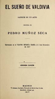 Cover of: El suen o de Valdivia by Pedro Muñoz Seca