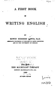 Cover of: A First Book in Writing English