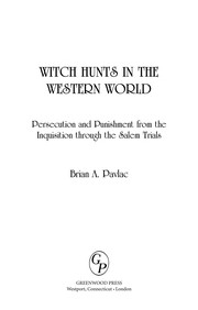 Cover of: Witch hunts in the western world by Brian Alexander Pavlac