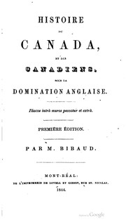 Cover of: Histoire du Canada by M. Bibaud
