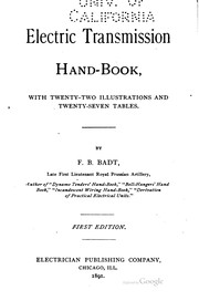Cover of: Electric transmission hand-book.