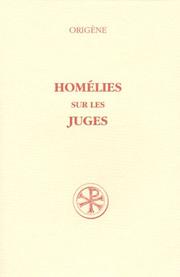Cover of: Homélies sur les Juges by Origen comm