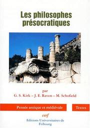 Cover of: Les philosophes présocratiques