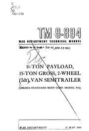 Cover of: 11-ton Payload, 15-ton Gross, 2-wheel (2dt), Van Semitrailer (Omaha Standard Body Corp. Model F16) by 