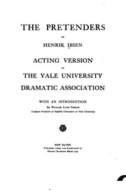 Cover of: The pretenders by Henrik Ibsen, Yale University Dramatic Association