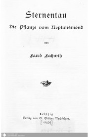 Cover of: Sternentau: Die Pflanze vom Neptunsmond