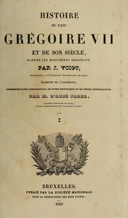 Cover of: Histoire du pape Grégoire VII et de son siècle by Johannes Voigt