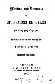 Cover of: Maxims And Counsels Of St. Francis de Sales For Every Day In The Year