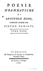 Cover of: Poesie drammatiche di Apostolo Zeno ... by Apostolo Zeno