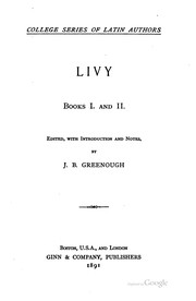 Cover of: Livy, books I. and II.