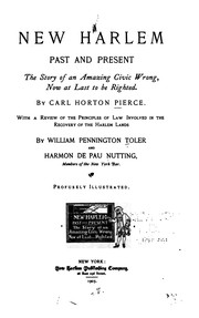 Cover of: New Harlem past and present by Carl Horton Pierce