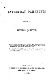 Cover of: Latter-day Pamphlets